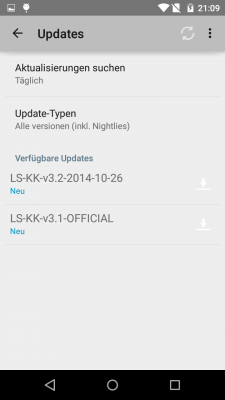 Offizielle Builds gibt es bislang nur mit Android 4.4 "KitKat".