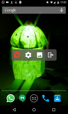 Mit einem Klick auf das Widget öffnet sich das Kontext-Menü.