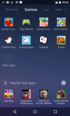 Alle Apps werden automatisch in Ordner sortiert. 