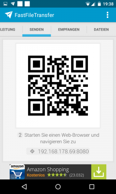 Um die Daten zu empfangen muss eine IP-Adresse aufgerufen werden. 
