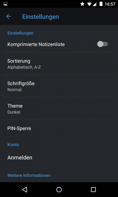 In den Einstellungen gibst du die Schriftgröße und das Theme an. 