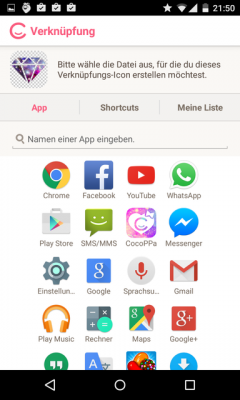 Du wählst dir neue Icon-Designs aus und gibst an, welche alten ersetzt werden sollen.