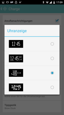 Verschiedene "Watchfaces" stehen für das Sport-Armband zur Auswahl.