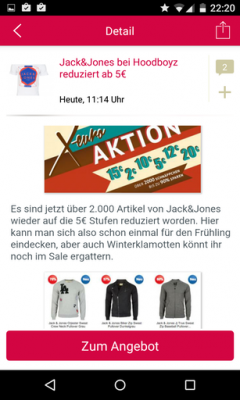 Durch Anklicken des Deals erhältst du detaillierte Informationen und gelangst zum Angebot.