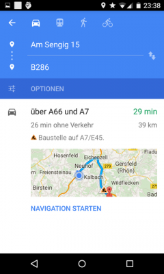 Über die Navi-Funktion wirst du ohne Umwege zur Tankstelle gelotst.