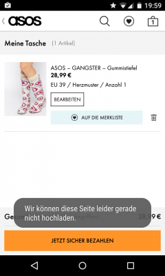 Mit einem Klick auf sicher bezahlen sollte normalerweise eine Weiterleitung erfolgen. 