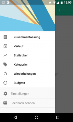 Im App-Menü hast du alles im Blick.