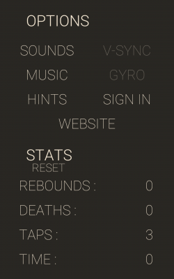 In den Einstellungen verbindest du dich mit Google Play, stellst die Hintergrundmusik an, oder schaltest den Gyro-Sensor dazu.