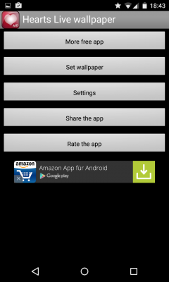 Nach dem Öffnen der App befindest du dich direkt im Menü.