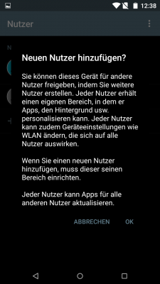 Die neuen Nutzer teilen sich das Gerät mit dem Haupt-Account, sind aber sonst vollwertig.