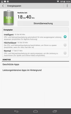 Die Akkulaufzeit des Tablets gehört in jedem Fall zu den Stärken des Honor T1.