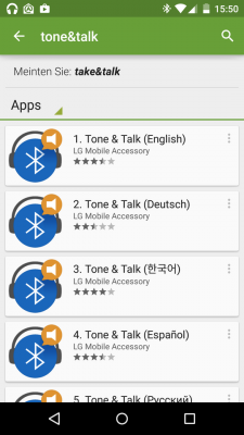 Für jede unterstützte Sprache gibt es eine separate Tone & Talk App...