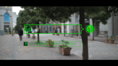 So in etwa sieht der Nutzer das Geschehen vor ihm. Bild: SONY