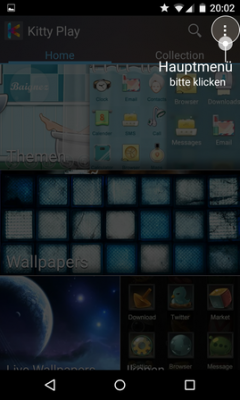 Auf der Startseite findest du sämtliche Themes, Wallpaper, Icons und mehr zum Verschönern deines Smartphones.