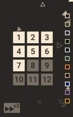 Die ersten 12 Level sind in schwarz und weiß gehalten, danach wird es bunt.