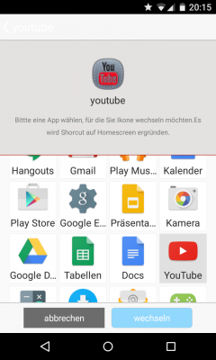 Um Icons zu ändern stehen einzelne Icons oder Icon-Packs zur Verfügung.