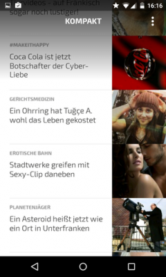 Du suchst dir einen Artikel heraus und klickst ihn an, um ihn zu lesen.