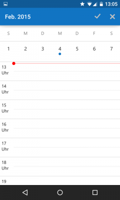 Um einen neuen Termin im Kalender einzutragen klickst du auf die jeweilige Uhrzeit.