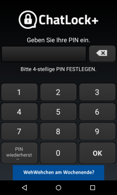 Durch die Eingabe einer vierstelligen PIN schützt du deine Messenger-Apps.