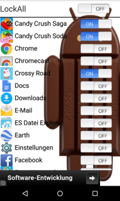 Theoretisch sperrst du einzelne, oder alle Apps vor Anderen.