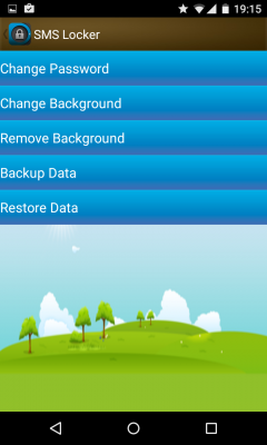 In den Einstellungen änderst du das Passwort und den Hintergrund, oder erstellst ein Backup.