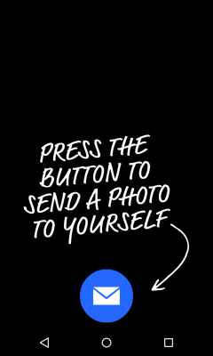 Zum Ausprobieren versendet die App ein Foto direkt an deine E-Mail-Adresse.