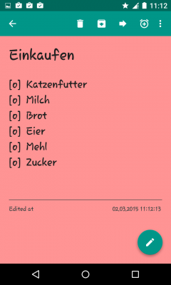 Die Liste wird von dir nach Erledigung abgehakt.