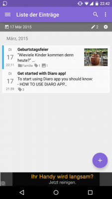 Durch einen Klick auf den Plus-Button fügst du neue Einträge hinzu. 
