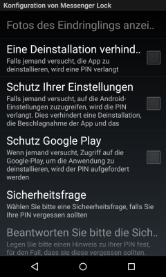 In den App-Einstellungen hast du die Möglichkeit eine Deinstallation der App zu verhindern.