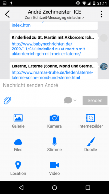 Ausgewählte Kontakte müssen sich Hop ebenfalls herunterladen, um einen Chat mit dir zu starten. 