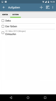 Mit aCalendar+ erstellst du eigene To-Do-Listen.
