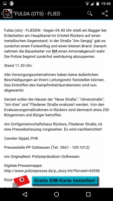 Mit einem Klick auf die Kurzbeschreibung öffnest du eine detaillierte Beschreibung des Deliktes.
