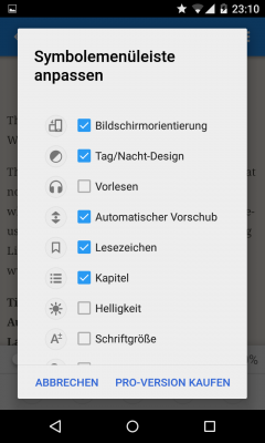 Du passt die Symbol-Menü-Leiste ganz nach deinen Wünschen an. 