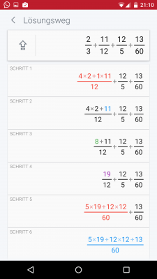 Je nach Schwierigkeitsgrad der Aufgabe sind die Lösungswege etwas länger.