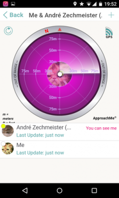 Um andere Personen zu finden müssen diese ebenfalls die App installieren. 
