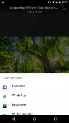 Sämtliche Bilder teilst du bei Bedarf über deine Messenger-Dienste.