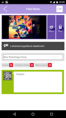 Deine Uplikes kannst du privat oder öffentlich einstellen. 