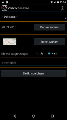 Zu den eigenen Delikten fügst du einen Internet-Link hinzu.