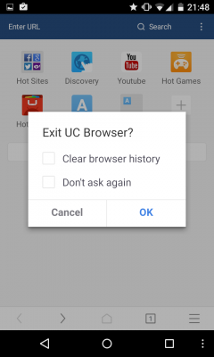 Sofern du den Browser verlässt bekommst du eine Anfrage, ob die History gelöscht werden soll.
