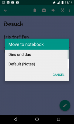 Ähnliche Einträge fügst du in Notebooks zusammen.