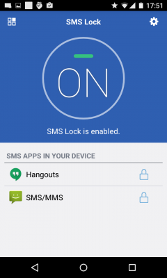 Nach erneuter Bestätigungs-Eingabe des Sperrmuster ist der SMS Locker aktiv.
