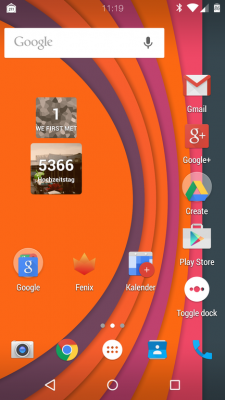 Die kleinen Widgets von Annie zählen die Tage seit dem ersten Tag.