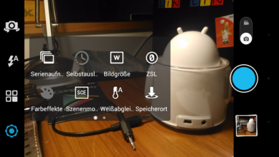 Die Option ZSL (Zero Shutter Lag) sorgt für eine deutlich schnellere Kamera.