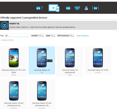 Die erste Anlaufstelle, um an CyanogenMod zu gelangen ist das CM-Wiki.