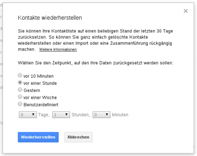 Gewusst wie: Das Android-Adressbuch lässt sich via Gmail im Browser wiederherstellen.