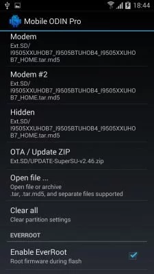 Den eigentlichen Root-Vorgang übernimmt Mobile Odin mit EverRoot.