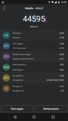 Kein High-End mehr aber noch lange nicht von schlechten Eltern: Die Benchmark-Resultate des Nexus 6 sind absolut ok.