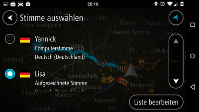 Du kannst dich von einem Mann oder einer Frau navigieren lassen.