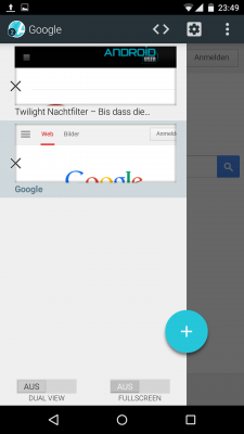 Um einen neuen Tab aufzurufen klickst du auf das Atlas-Symbol.