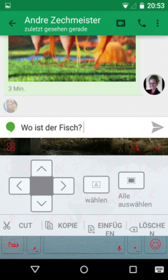 Du hast die Möglichkeit Textzeilen zu kopieren, auszuschneiden und einzufügen. 